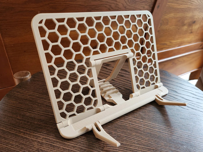 Foldbar bog- og tabletholder