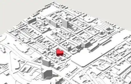 3D-printet bykort med rødt hjerte